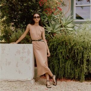 Stateside luxe jersey boatneck dress